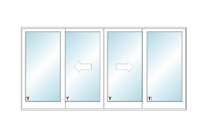 ANDERSEN FWG16080 400 Series 189" X 95½" Frenchwood Sliding/Gliding Vinyl Exterior Wood Interior Dual Pane Low-E Tempered Argon Fill Glass 4 Panel Patio Door Grilles/Screen