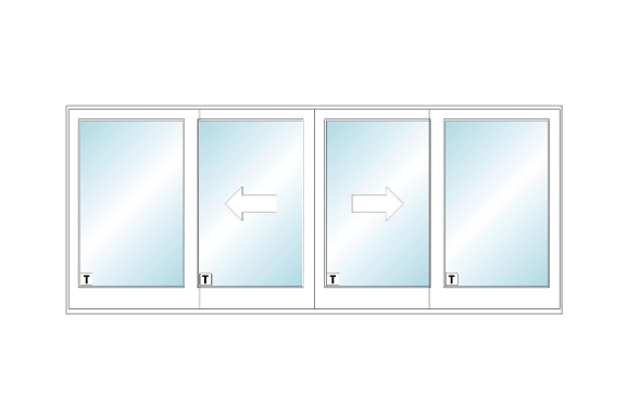 ANDERSEN FWG16068 400 Series 189" X 79½" Frenchwood Sliding/Gliding Vinyl Exterior Wood Interior Dual Pane Low-E Tempered Argon Fill Glass 4 Panel Patio Door Grilles/Screen