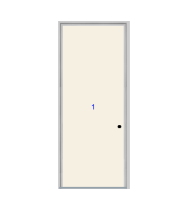 THERMATRU 6'8" Or 8'0" Smooth Star Fiberglass Flush Exterior Prehung Door  S100 S81000