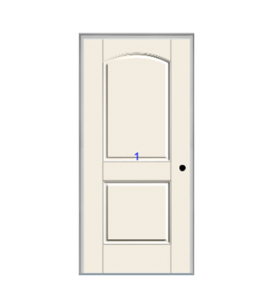 THERMATRU 6'8" Or 8'0" Smooth Star Fiberglass Panel Exterior Prehung Door  S200 S897