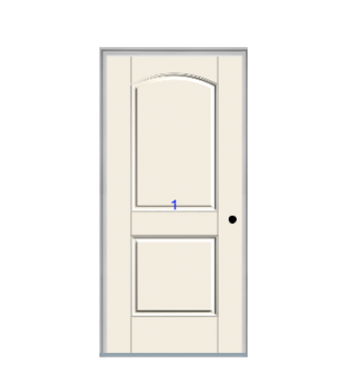 THERMATRU 6'8" Or 8'0" Smooth Star Fiberglass Panel Exterior Prehung Door  S200 S897