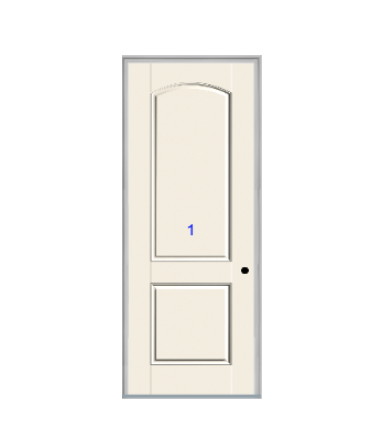 THERMATRU 6'8" Or 8'0" Smooth Star Fiberglass Panel Exterior Prehung Door  S200 S897