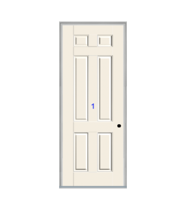 THERMATRU 6'8", Or 8'0" Smooth Star Fiberglass Panel Exterior Prehung Door S210  S810