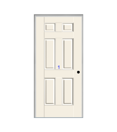 THERMATRU 6'8", Or 8'0" Smooth Star Fiberglass Panel Exterior Prehung Door S210  S810
