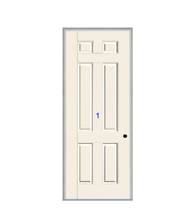THERMATRU 6'8", Or 8'0" Smooth Star Fiberglass Panel Exterior Prehung Door S210  S810
