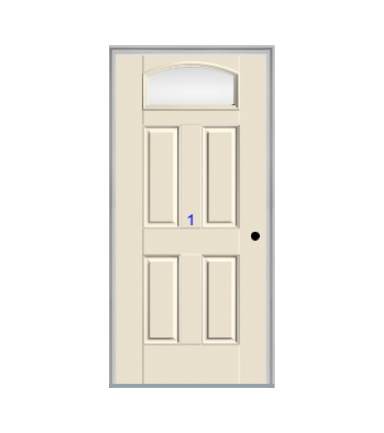THERMATRU 6'8" Smooth Star Fiberglass Chamber Lite Insulated Glass Exterior Prehung Door S708  S735_D S736_D S721_D S745_D