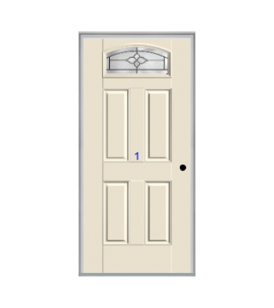 THERMATRU 6'8" Smooth Star Fiberglass Chamber Lite Insulated Glass Exterior Prehung Door S708  S735_D S736_D S721_D S745_D