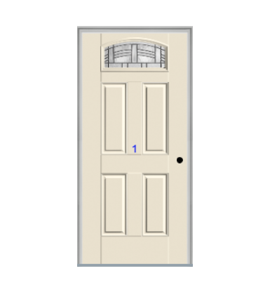 THERMATRU 6'8" Smooth Star Fiberglass Chamber Lite Insulated Glass Exterior Prehung Door S708  S735_D S736_D S721_D S745_D