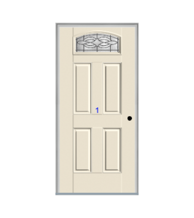 THERMATRU 6'8" Smooth Star Fiberglass Chamber Lite Insulated Glass Exterior Prehung Door S708  S735_D S736_D S721_D S745_D