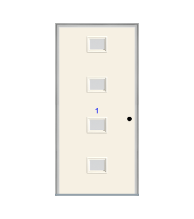 THERMATRU 6'8" Or 8'0" Smooth Star Fiberglass Contemporary Echo Insulated Glass Exterior Prehung Door  S4CL S4XC  S4XJ  S4XN  S4XR  S4XE  S4XK  S84CL S84XC S84XJ S84XN S84XR  S84XE S84XK