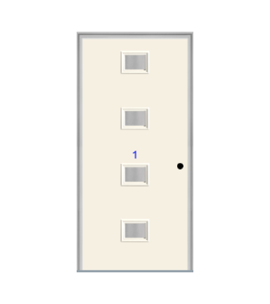 THERMATRU 6'8" Or 8'0" Smooth Star Fiberglass Contemporary Echo Insulated Glass Exterior Prehung Door  S4CL S4XC  S4XJ  S4XN  S4XR  S4XE  S4XK  S84CL S84XC S84XJ S84XN S84XR  S84XE S84XK