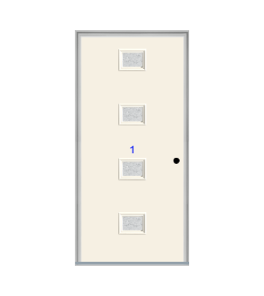 THERMATRU 6'8" Or 8'0" Smooth Star Fiberglass Contemporary Echo Insulated Glass Exterior Prehung Door  S4CL S4XC  S4XJ  S4XN  S4XR  S4XE  S4XK  S84CL S84XC S84XJ S84XN S84XR  S84XE S84XK