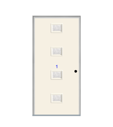 THERMATRU 6'8" Or 8'0" Smooth Star Fiberglass Contemporary Echo Insulated Glass Exterior Prehung Door  S4CL S4XC  S4XJ  S4XN  S4XR  S4XE  S4XK  S84CL S84XC S84XJ S84XN S84XR  S84XE S84XK