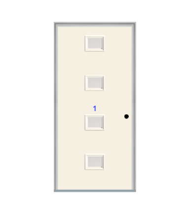 THERMATRU 6'8" Or 8'0" Smooth Star Fiberglass Contemporary Echo Insulated Glass Exterior Prehung Door  S4CL S4XC  S4XJ  S4XN  S4XR  S4XE  S4XK  S84CL S84XC S84XJ S84XN S84XR  S84XE S84XK