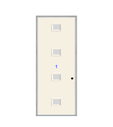 THERMATRU 6'8" Or 8'0" Smooth Star Fiberglass Contemporary Echo Insulated Glass Exterior Prehung Door  S4CL S4XC  S4XJ  S4XN  S4XR  S4XE  S4XK  S84CL S84XC S84XJ S84XN S84XR  S84XE S84XK