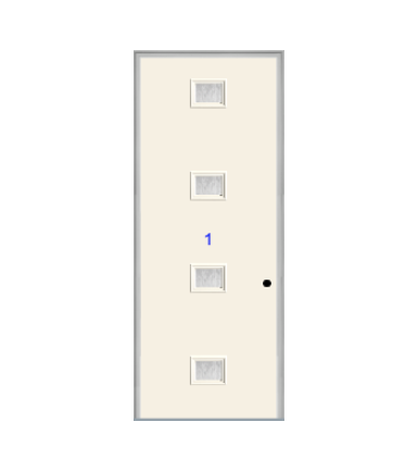 THERMATRU 6'8" Or 8'0" Smooth Star Fiberglass Contemporary Echo Insulated Glass Exterior Prehung Door  S4CL S4XC  S4XJ  S4XN  S4XR  S4XE  S4XK  S84CL S84XC S84XJ S84XN S84XR  S84XE S84XK