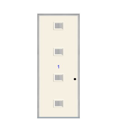 THERMATRU 6'8" Or 8'0" Smooth Star Fiberglass Contemporary Echo Insulated Glass Exterior Prehung Door  S4CL S4XC  S4XJ  S4XN  S4XR  S4XE  S4XK  S84CL S84XC S84XJ S84XN S84XR  S84XE S84XK