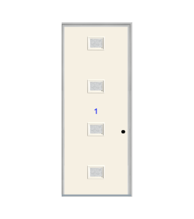 THERMATRU 6'8" Or 8'0" Smooth Star Fiberglass Contemporary Echo Insulated Glass Exterior Prehung Door  S4CL S4XC  S4XJ  S4XN  S4XR  S4XE  S4XK  S84CL S84XC S84XJ S84XN S84XR  S84XE S84XK