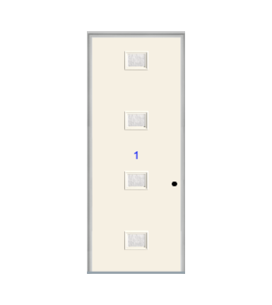 THERMATRU 6'8" Or 8'0" Smooth Star Fiberglass Contemporary Echo Insulated Glass Exterior Prehung Door  S4CL S4XC  S4XJ  S4XN  S4XR  S4XE  S4XK  S84CL S84XC S84XJ S84XN S84XR  S84XE S84XK