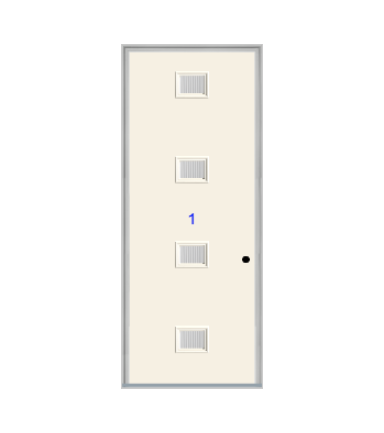 THERMATRU 6'8" Or 8'0" Smooth Star Fiberglass Contemporary Echo Insulated Glass Exterior Prehung Door  S4CL S4XC  S4XJ  S4XN  S4XR  S4XE  S4XK  S84CL S84XC S84XJ S84XN S84XR  S84XE S84XK