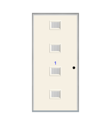 THERMATRU 6'8" Or 8'0" Smooth Star Fiberglass Contemporary Echo Insulated Glass Exterior Prehung Door  S4CL S4XC  S4XJ  S4XN  S4XR  S4XE  S4XK  S84CL S84XC S84XJ S84XN S84XR  S84XE S84XK
