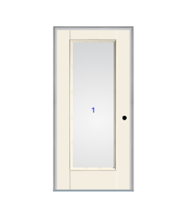 THERMATRU 6'8" Or 8'0" Smooth Star Fiberglass Full Lite Insulated Glass Exterior Prehung Door