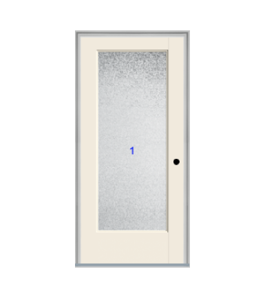 THERMATRU 6'8" Or 8'0" Smooth Star Fiberglass Full Lite Insulated Glass Exterior Prehung Door