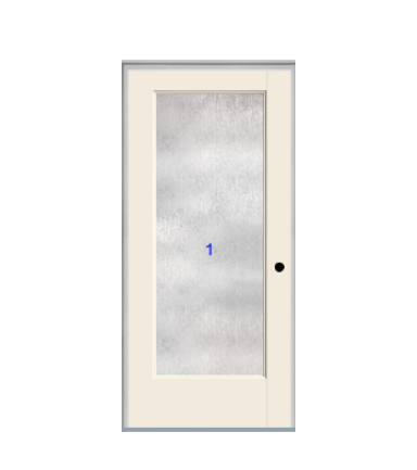 THERMATRU 6'8" Or 8'0" Smooth Star Fiberglass Full Lite Insulated Glass Exterior Prehung Door