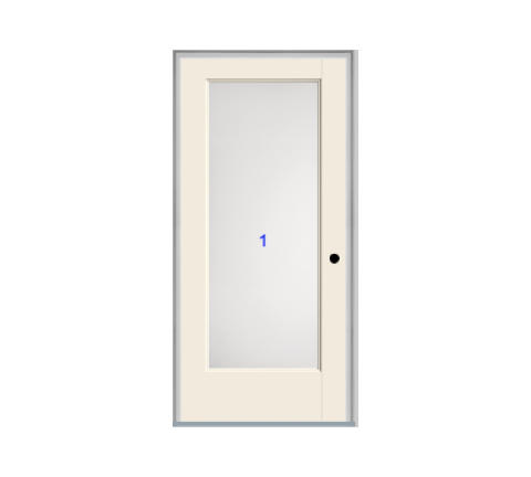 THERMATRU 6'8" Or 8'0" Smooth Star Fiberglass Full Lite Insulated Glass Exterior Prehung Door
