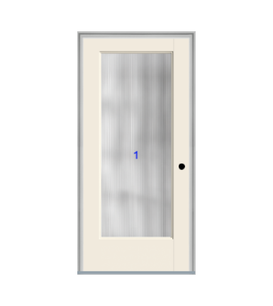 THERMATRU 6'8" Or 8'0" Smooth Star Fiberglass Full Lite Insulated Glass Exterior Prehung Door