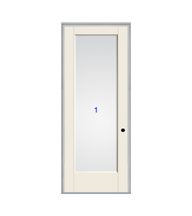 THERMATRU 6'8" Or 8'0" Smooth Star Fiberglass Full Lite Insulated Glass Exterior Prehung Door
