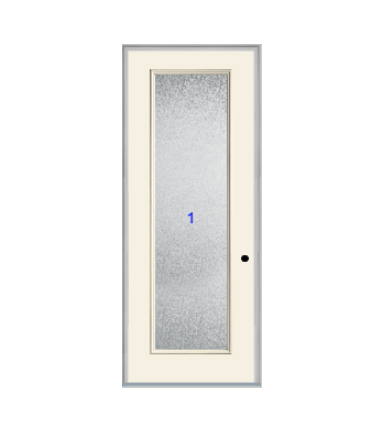 THERMATRU 6'8" Or 8'0" Smooth Star Fiberglass Full Lite Insulated Glass Exterior Prehung Door