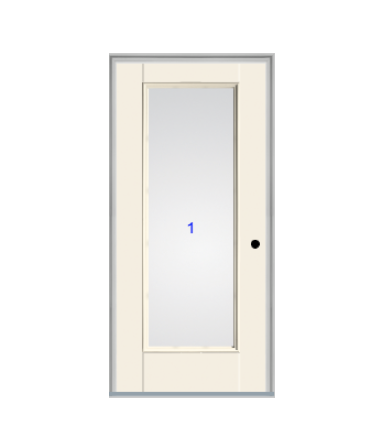 THERMATRU 6'8" Or 8'0" Smooth Star Fiberglass Full Lite Insulated Glass Exterior Prehung Door