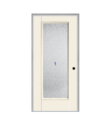 THERMATRU 6'8" Or 8'0" Smooth Star Fiberglass Full Lite Insulated Glass Exterior Prehung Door