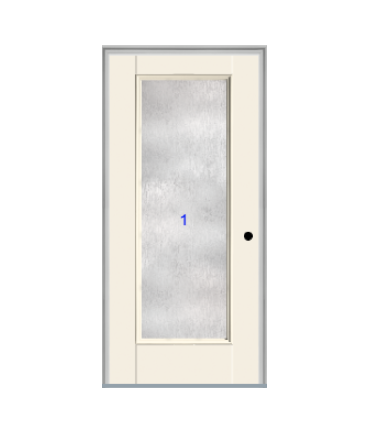 THERMATRU 6'8" Or 8'0" Smooth Star Fiberglass Full Lite Insulated Glass Exterior Prehung Door