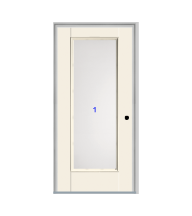 THERMATRU 6'8" Or 8'0" Smooth Star Fiberglass Full Lite Insulated Glass Exterior Prehung Door