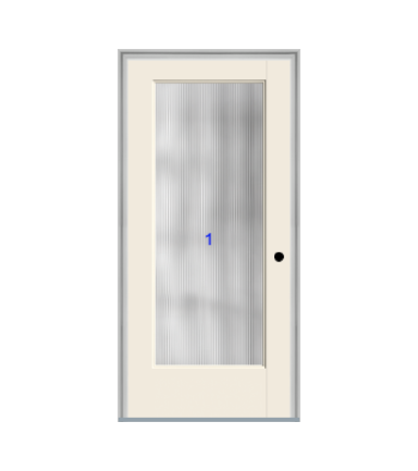 THERMATRU 6'8" Or 8'0" Smooth Star Fiberglass Full Lite Insulated Glass Exterior Prehung Door