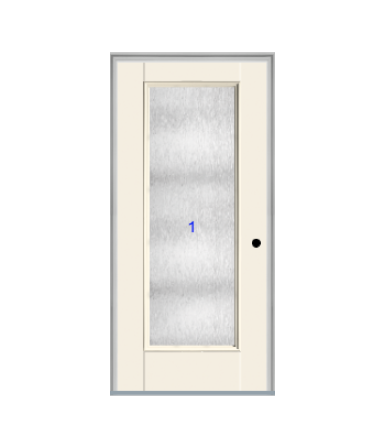 THERMATRU 6'8" Or 8'0" Smooth Star Fiberglass Full Lite Insulated Glass Exterior Prehung Door