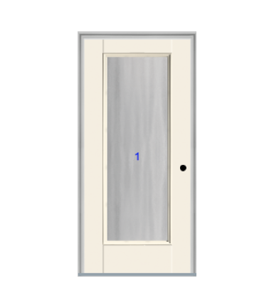 THERMATRU 6'8" Or 8'0" Smooth Star Fiberglass Full Lite Insulated Glass Exterior Prehung Door