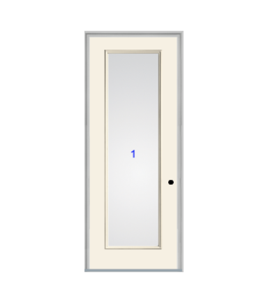THERMATRU 6'8" Or 8'0" Smooth Star Fiberglass Full Lite Insulated Glass Exterior Prehung Door