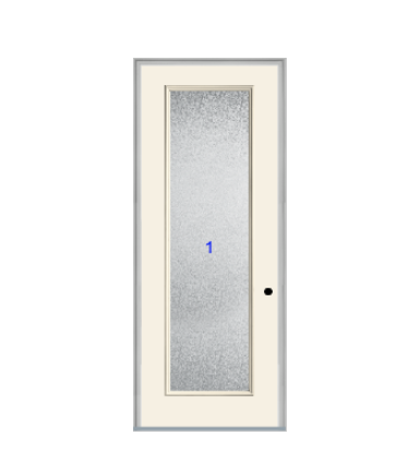 THERMATRU 6'8" Or 8'0" Smooth Star Fiberglass Full Lite Insulated Glass Exterior Prehung Door