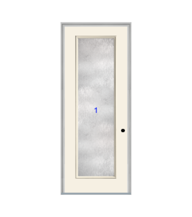 THERMATRU 6'8" Or 8'0" Smooth Star Fiberglass Full Lite Insulated Glass Exterior Prehung Door