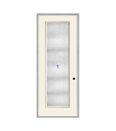 THERMATRU 6'8" Or 8'0" Smooth Star Fiberglass Full Lite Insulated Glass Exterior Prehung Door