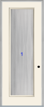 THERMATRU 6'8" Or 8'0" Smooth Star Fiberglass Full Lite Insulated Glass Exterior Prehung Door