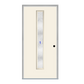 THERMATRU  6'8" Or 8'0" Smooth Star Fiberglass Contemporary Linea Insulated Glass Exterior Prehung Door