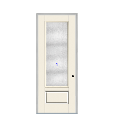 THERMATRU 6'8" Or 8'0" Smooth Star Fiberglass 3/4 Lite Flush Glazed Insulated Glass Exterior Prehung Door S2200