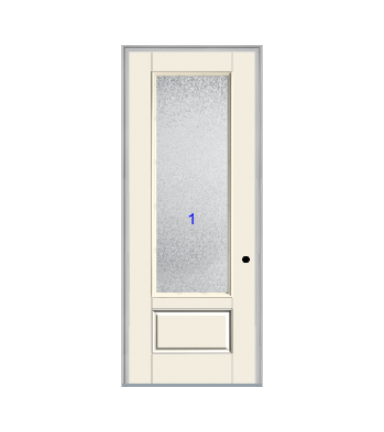 THERMATRU 6'8" Or 8'0" Smooth Star Fiberglass 3/4 Lite Flush Glazed Insulated Glass Exterior Prehung Door S2200