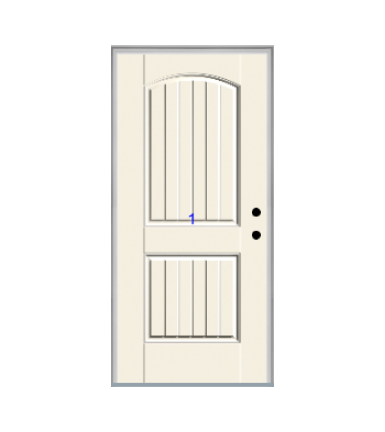 THERMATRU 6'8" Or 8'0" Smooth Star Fiberglass Panel Exterior Prehung Door  S205  S8201