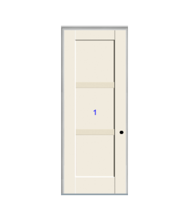 THERMATRU 6'8" Or 8'0" Smooth Star Fiberglass Panel Exterior Prehung Door S5701-DDBF2   S85701-DDBF2