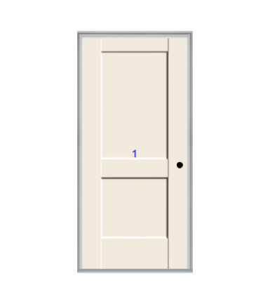 THERMATRU 6'8" Or 8'0" Smooth Star Fiberglass Panel Exterior Prehung Door S120  S8120